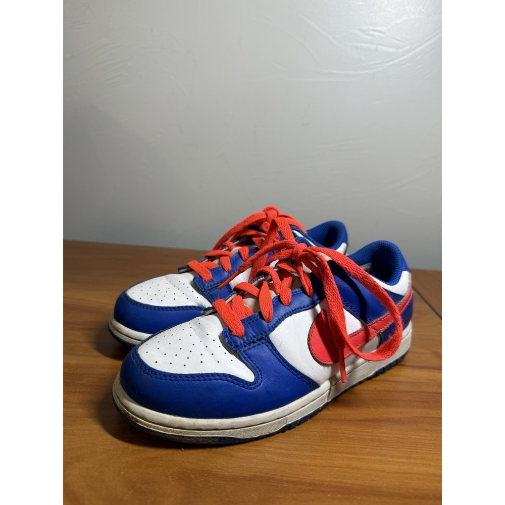 Nike Dunk Low (PS) Kids Sneakers Blue White Red Black US 3Y